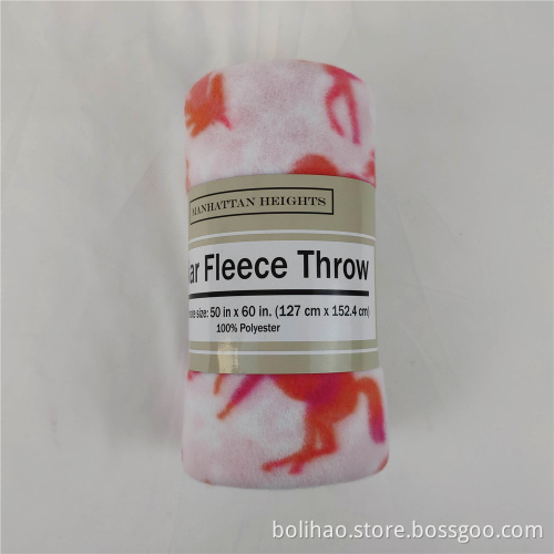 Chinese Supply Customized Soft Blanket Fleece Micro Fleece Blanket
